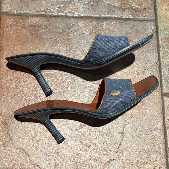 CHANEL Women's Denim and Brown Sandals - Picture 2 of 4